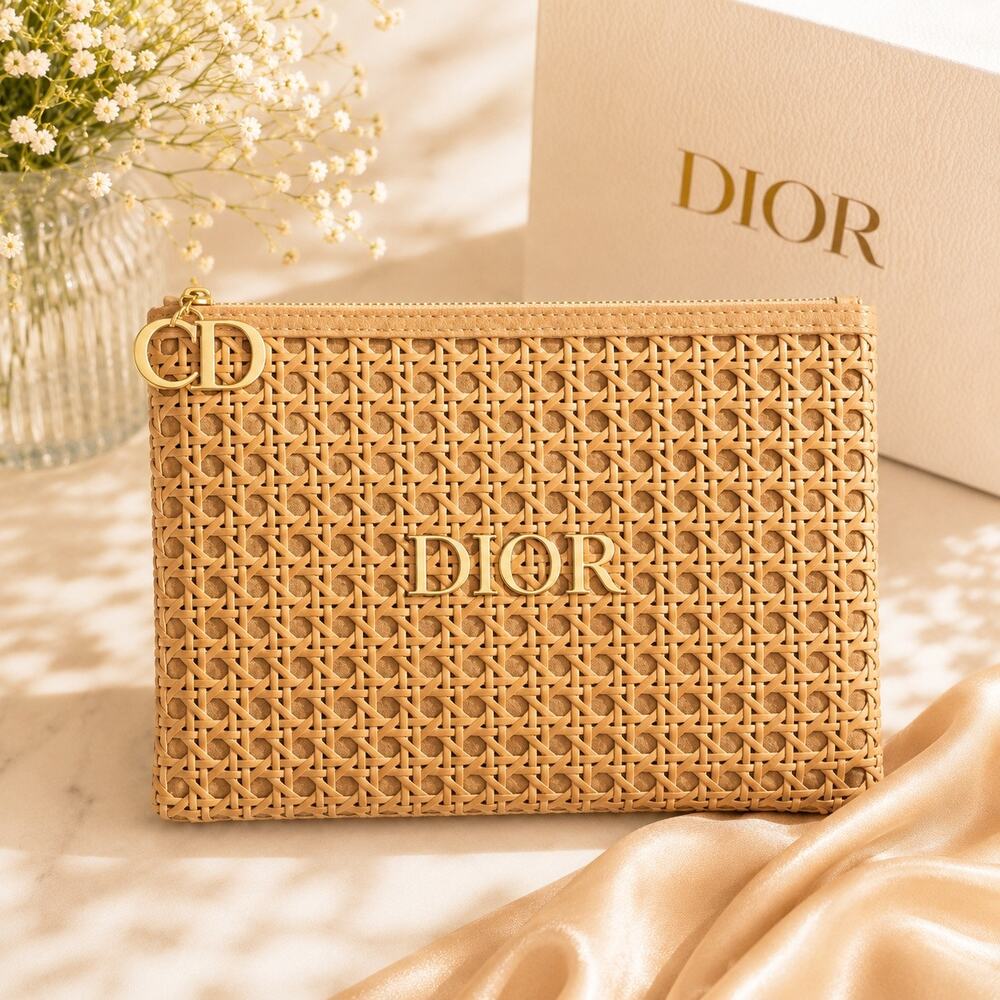Dior Beauty Wicker Makeup Pouch (GWP) – 2026 Summer Design